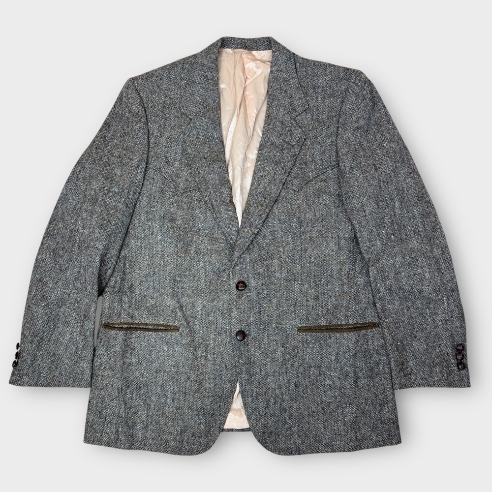 VTG Dallas by Paragon Mens Western Blazer Virgin Wool‎ 44R Union Made USA